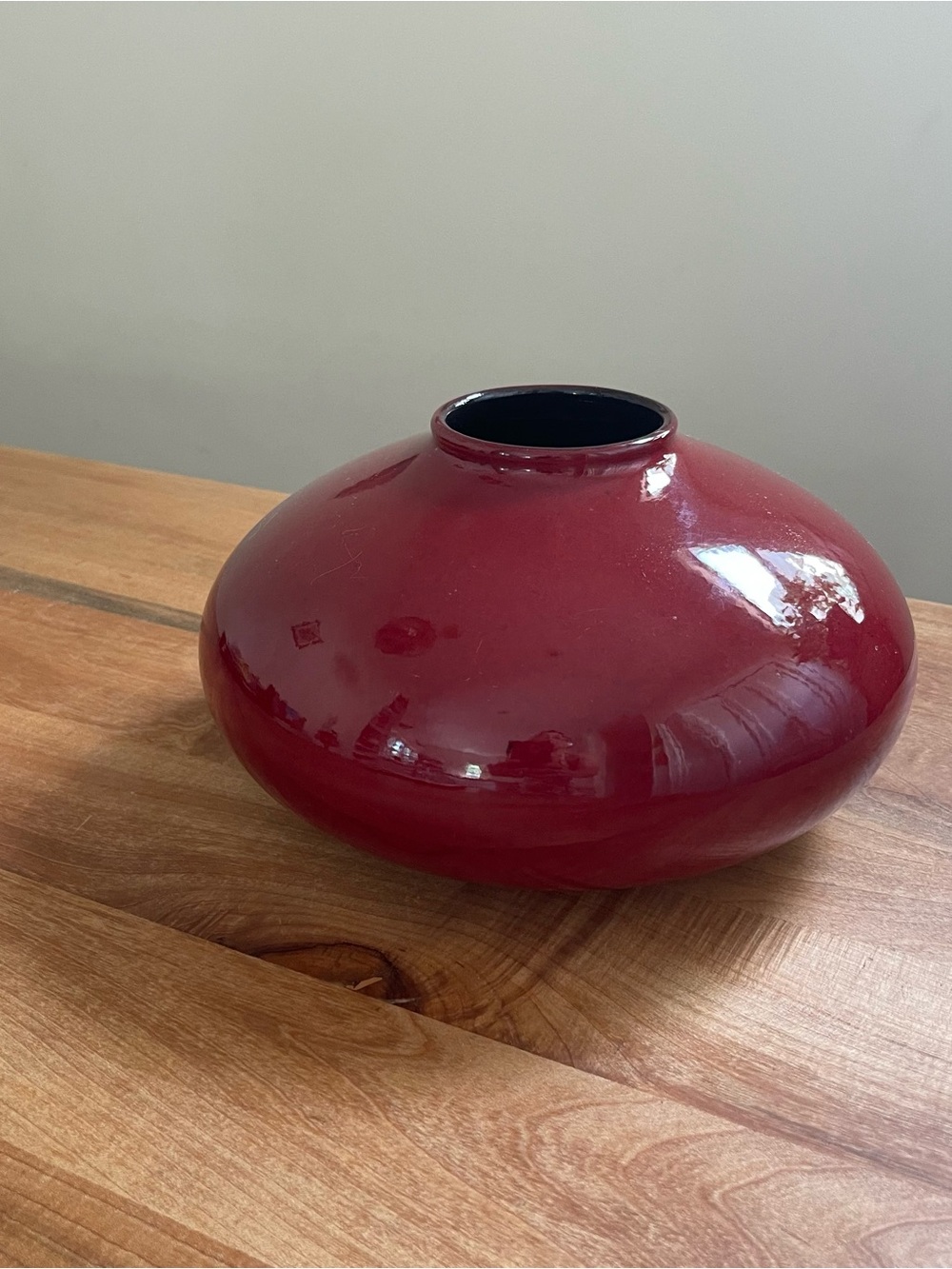 Vintage 70s Scheurich Amano Oxblood Red West German Pottery Vase # 629-13